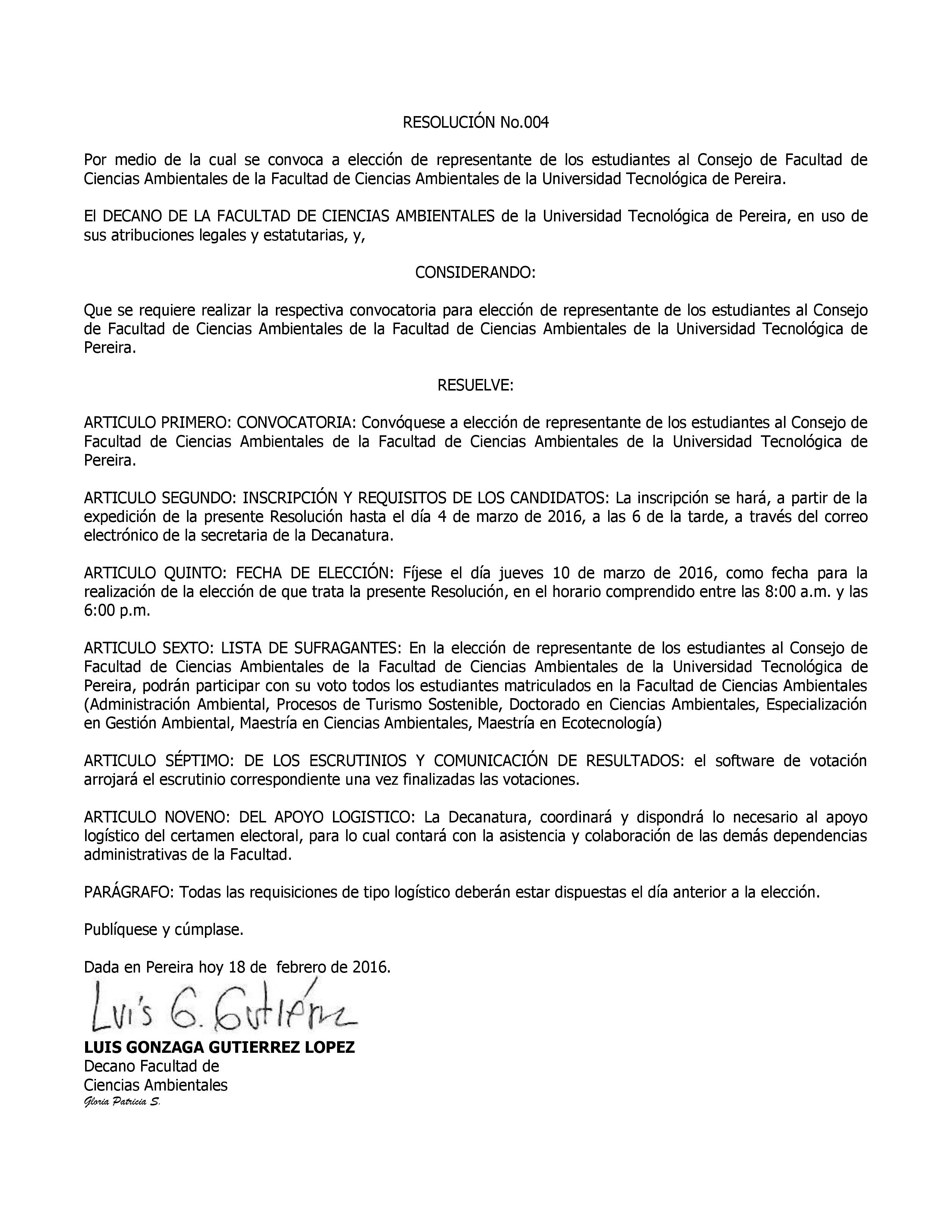Resolución N